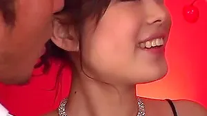 Hairy pussy Japanese chick China Yuki fucked by two lucky dudes