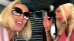 Blonde Amateur Takes Facial Outdoors In Public