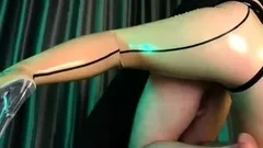 Mistress Sacred - Hard Pegging in Transparent Latex Tights