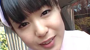 Horny nurse Nana Nanaumi gets her wet pussy pounded in the car