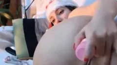 Petite Chick fucking her tight ass on webcam