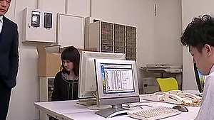 Quickie fucking in the office with a small tits Asian secretary