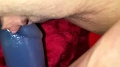 Horny Chick dildoing her wet pussy for you
