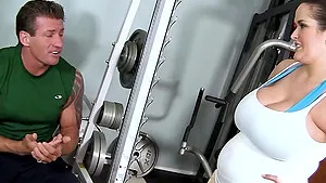 BBW fucks at gym big dick workout Carmella Bing