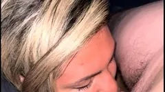 Amateur Blonde Blowjob handjob and cumshot