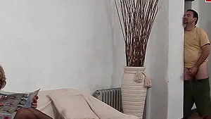 Spanish skinny blonde milf seduced