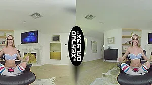 Stunning Kimmy Granger strips down and plays with her wet pussy