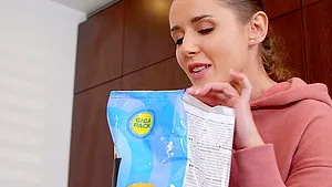 Messy facial ending for hot ass girlfriend Sybil after nice fucking