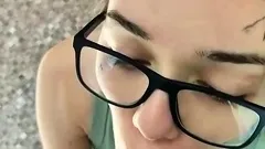 Petite Brunette Slut Gets Cumshot