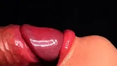 CLOSE UP Tongue and Lips BLOWJOB BEST