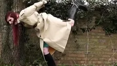 Sexy redhead MILF fucked outdoors