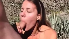 Kate Marley In Blowjob On Mountain Top While Hiking