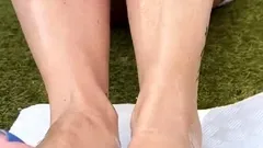 Maitresse Madelines solo foot fetish POV