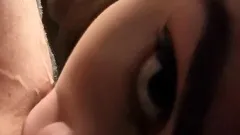 Amateur brunette teen blowjob and cumshot