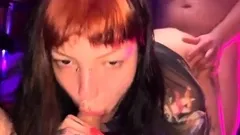 Threesome at the Party in a Separate Room