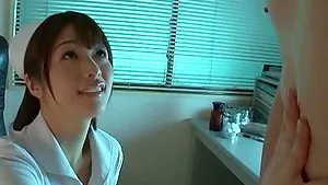 Kinky Japanese nurse Nanami Kawakami sucks a stiff dick of a patient