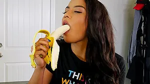 Amazing mouth and pussy fucking for small tits cutie Maya Bijou