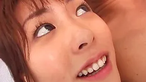 Wild fucking on the bed with cute Japanese girlfriend Hoshino Mio