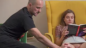 Skinny chick Lana Brooks gets fucked hard from behind and loves it