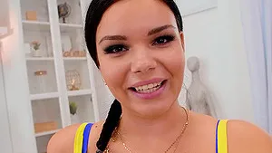 Chubby oiled babe Sofia Lee gets fucked balls deep and loves blowing