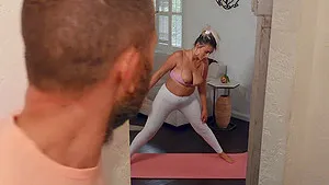 Creampie ending after wild fucking with natural tits star Indica Monroe