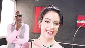 Interracial ass fucking with natural tits brunette Anna De Ville