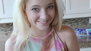 Sensual lovemaking with small tits blonde girlfriend Riley Star