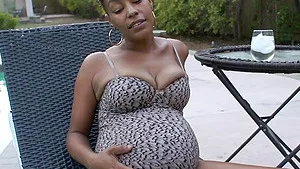 Dee Licious is pregnant and loves having wild sex with her lover
