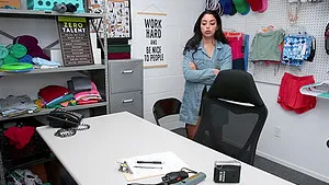 Amateur girl Vanessa Sky caught shoplifting and fucked by a perv