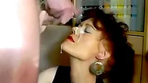 Very hot red head milf getting a good facial for her makeup