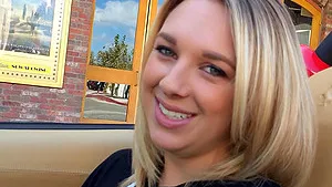 Homemade video of busty blonde Brooke Wylde sucking and giving a titjob