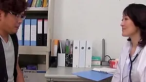 Passionate fucking in cowgirl and missionary with a Japanese nurse