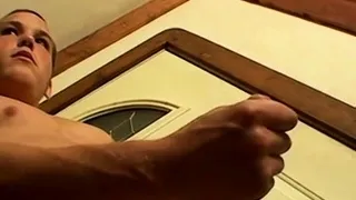 Hot young deviant in solo pissing and masturbation session