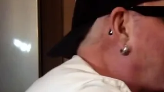 Gloryhole DILF give closeup blowjob