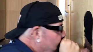 Gloryhole DILF gets fucked after blowjob