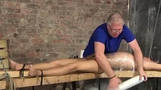 Kinky maledom jerking off younger cock which he craves for