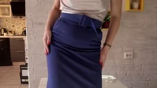 Lady in glasses teases her eager fans