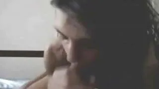 Amateur skinny hottie riding her man