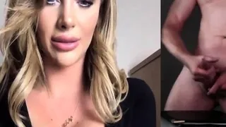 CFNM voyeur MILF watches webcam wanking