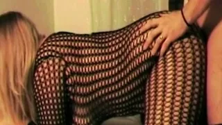 Fucking Her Butt In Fishnet Stockings