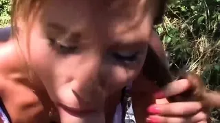 Smoking Hot Blonde Slut Real Outdoor Anal