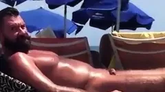 Str8 spy daddy bear at the beach