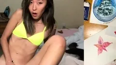 Small tit girl Georgia Jones masturbating in panties