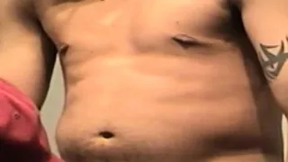 Sturdy straight DILF jerking for cum