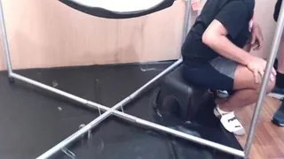 Moustache gray DILF sucking off amateur