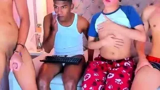 Two strong and handsome gay twinks having wild sex