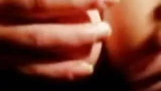 Amateur  Girl  Playing  With  Her  Big  Tits  And  Huge  Erect  Nipples  On  Her  Webcam .