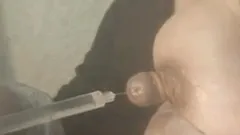BDSM nipple play with needles from Japan