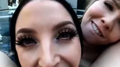 ANGELA WHITE Busty Bikini Threesome with