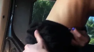 Blond amateur girlfriend outdoor hardcore